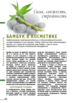 Сила, свежесть, стройность: бамбук в косметике