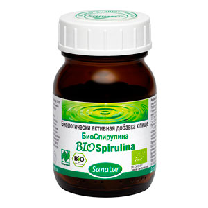 САНАТУР БиоСпирулина, 80 таблеток по 400 мг в стеклянной банке (до 30.09.2023 – срок годности серии в акции Sale)