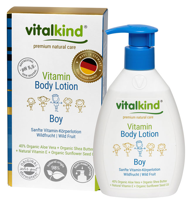 ВИТАЛКИНД Витаминное молочко для тела для мальчишек, 200 мл