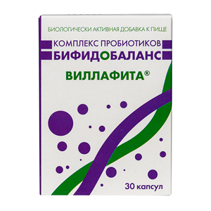 ВИЛЛАФИТА Комплекс пробиотиков БИФИДОБАЛАНС, 30 капсул в упаковке по 0.41 г