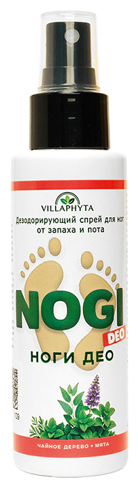 ВИЛЛАФИТА НОГИ ДЕО Дезодорирующий спрей для ног от запаха и пота, 100 мл